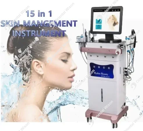 15 sur 1 machine à visage hydroélectrique de soins de la peau