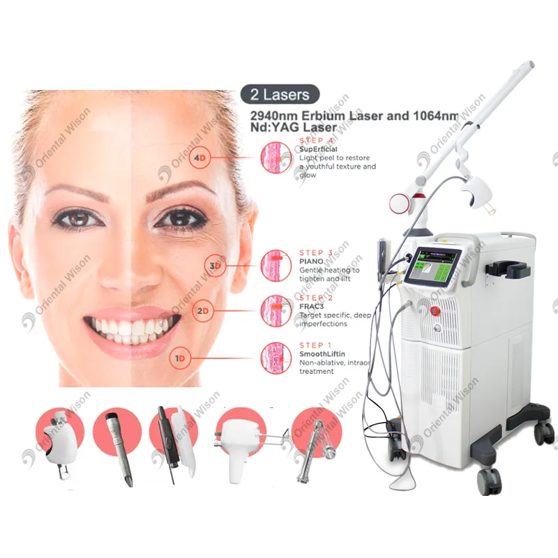 4d 2940nm Erbium laser 1064nm nd yag laser 4d Machine de beauté anti-âge